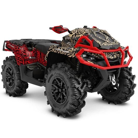 CAN-AM OUTLANDER G2 FULL GRAPHICS KIT "ARTIFACT RED" DESIGN