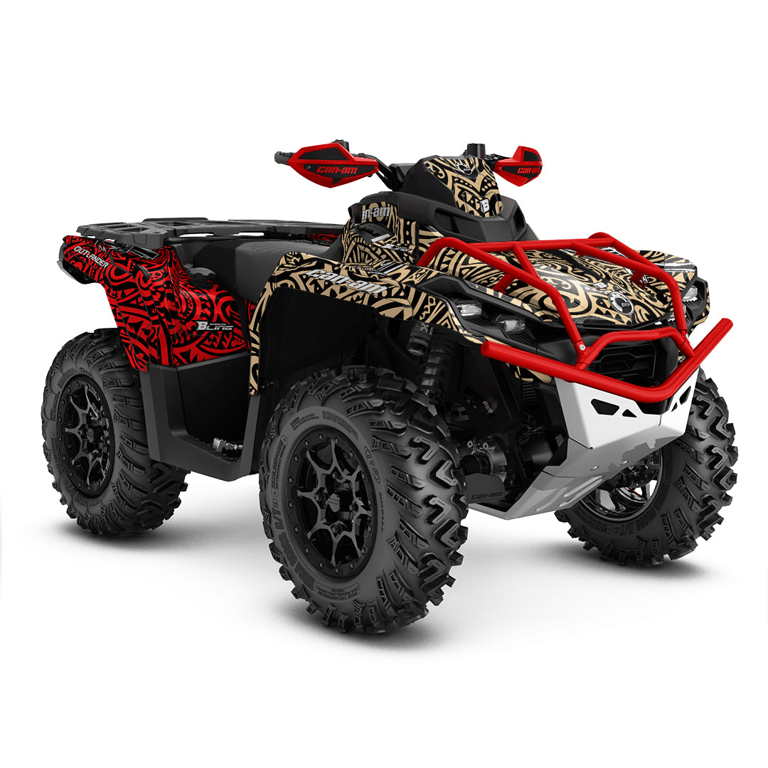 CAN-AM OUTLANDER G2 FULL GRAPHICS KIT "ARTIFACT RED" DESIGN