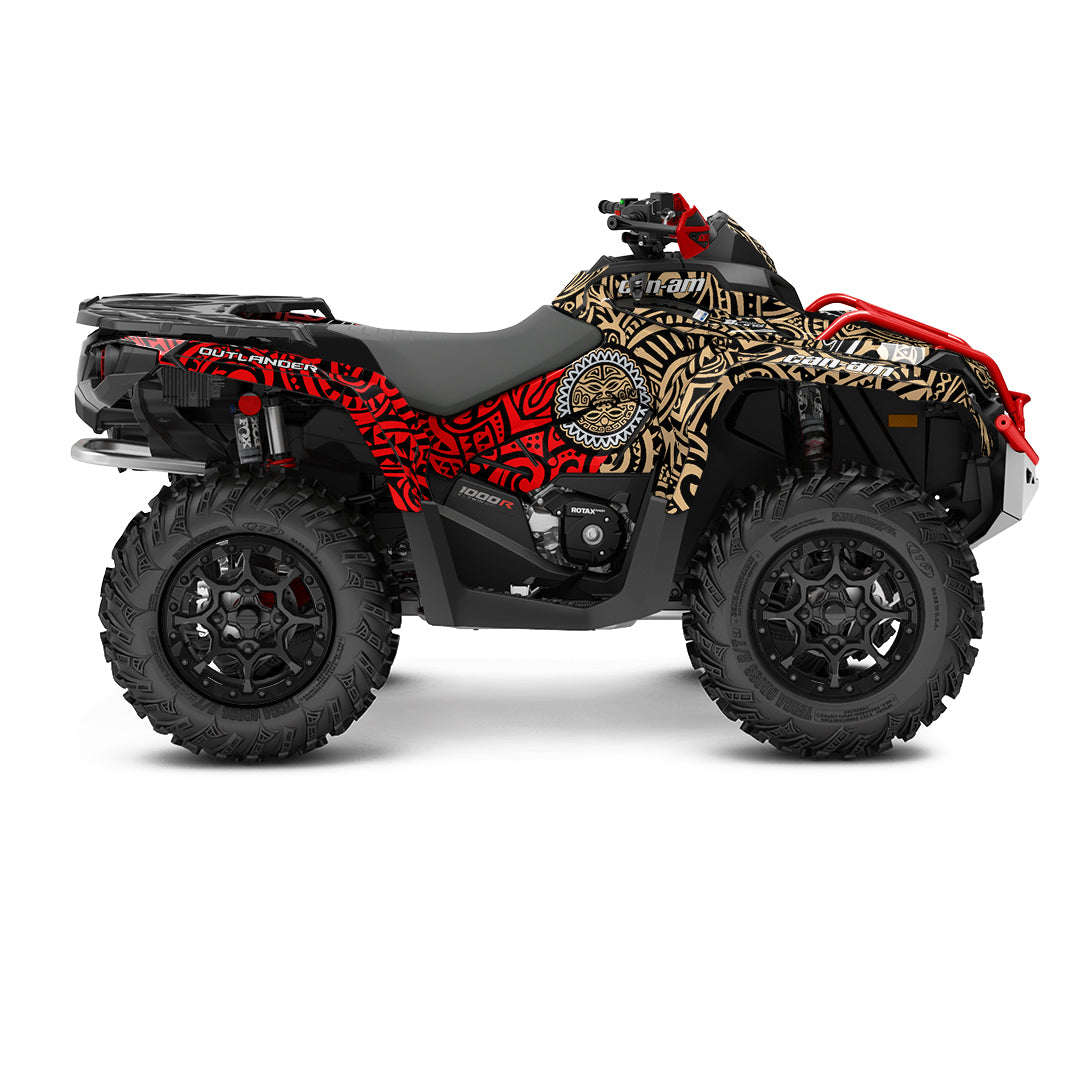 CAN-AM OUTLANDER G2 FULL GRAPHICS KIT "ARTIFACT RED" DESIGN