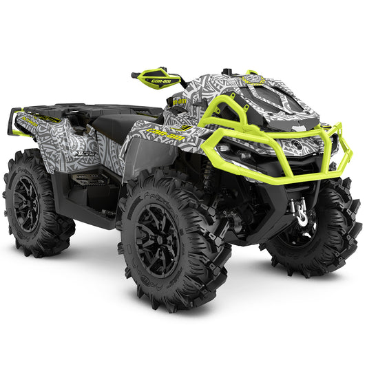 CAN-AM OUTLANDER G2 FULL GRAPHICS KIT "ARTIFACT WHITE" DESIGN