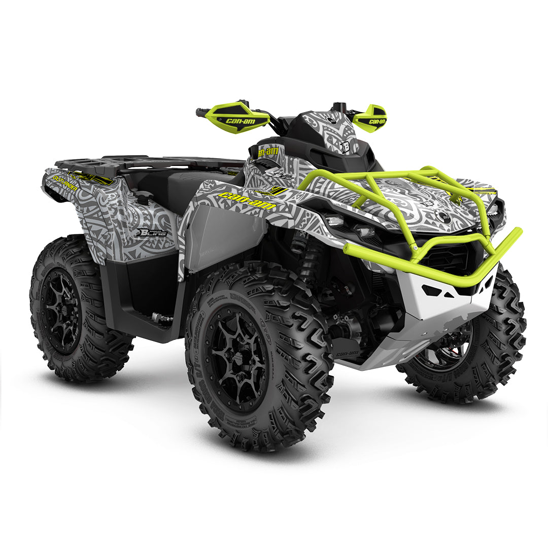 CAN-AM OUTLANDER G2 FULL GRAPHICS KIT "ARTIFACT WHITE" DESIGN