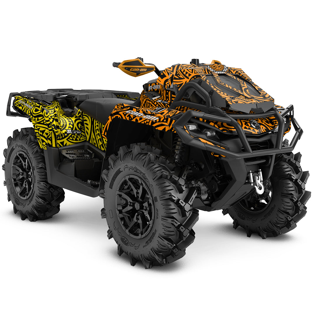 CAN-AM OUTLANDER G2 FULL GRAPHICS KIT "ARTIFACT YELLOW" DESIGN