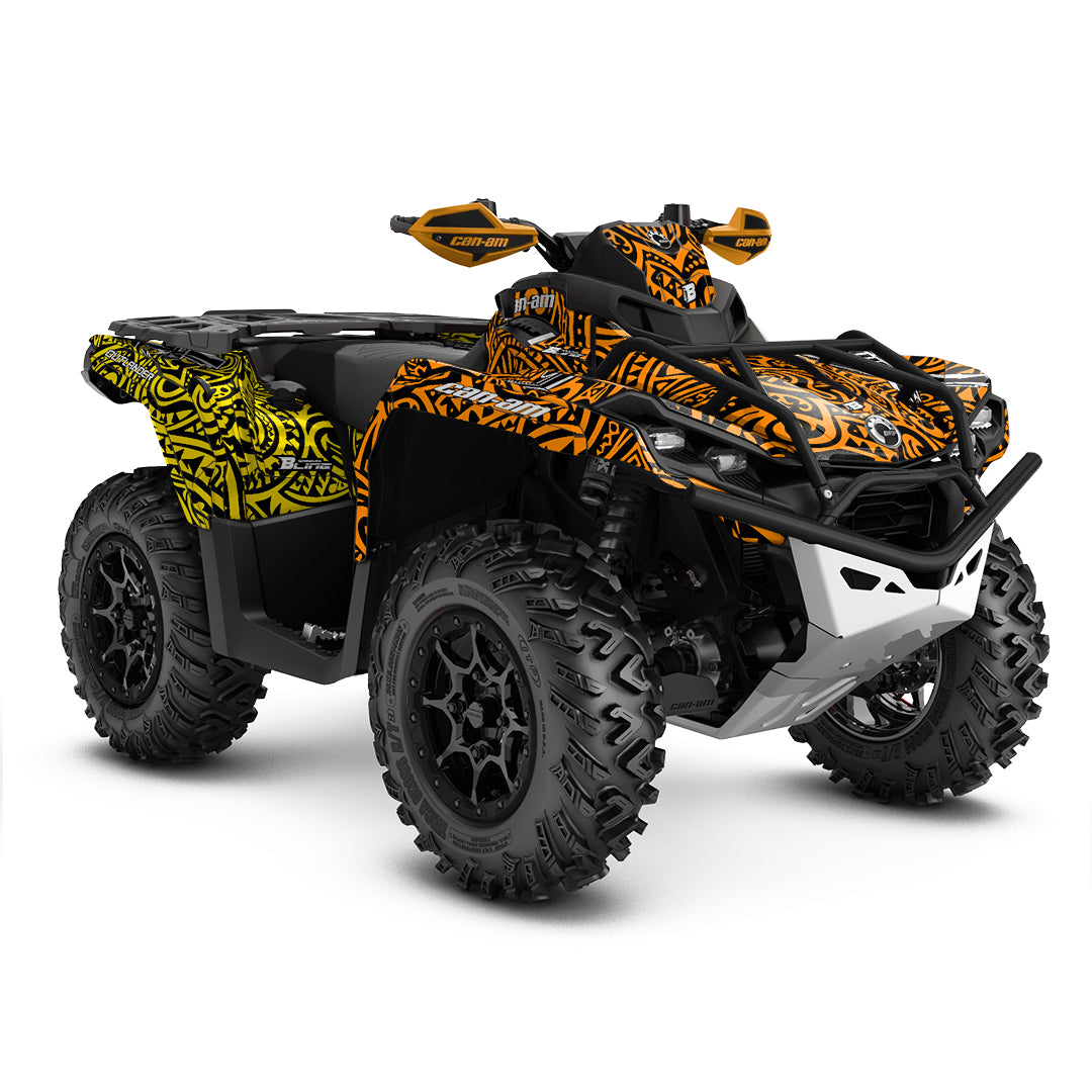 CAN-AM OUTLANDER G2 FULL GRAPHICS KIT "ARTIFACT YELLOW" DESIGN