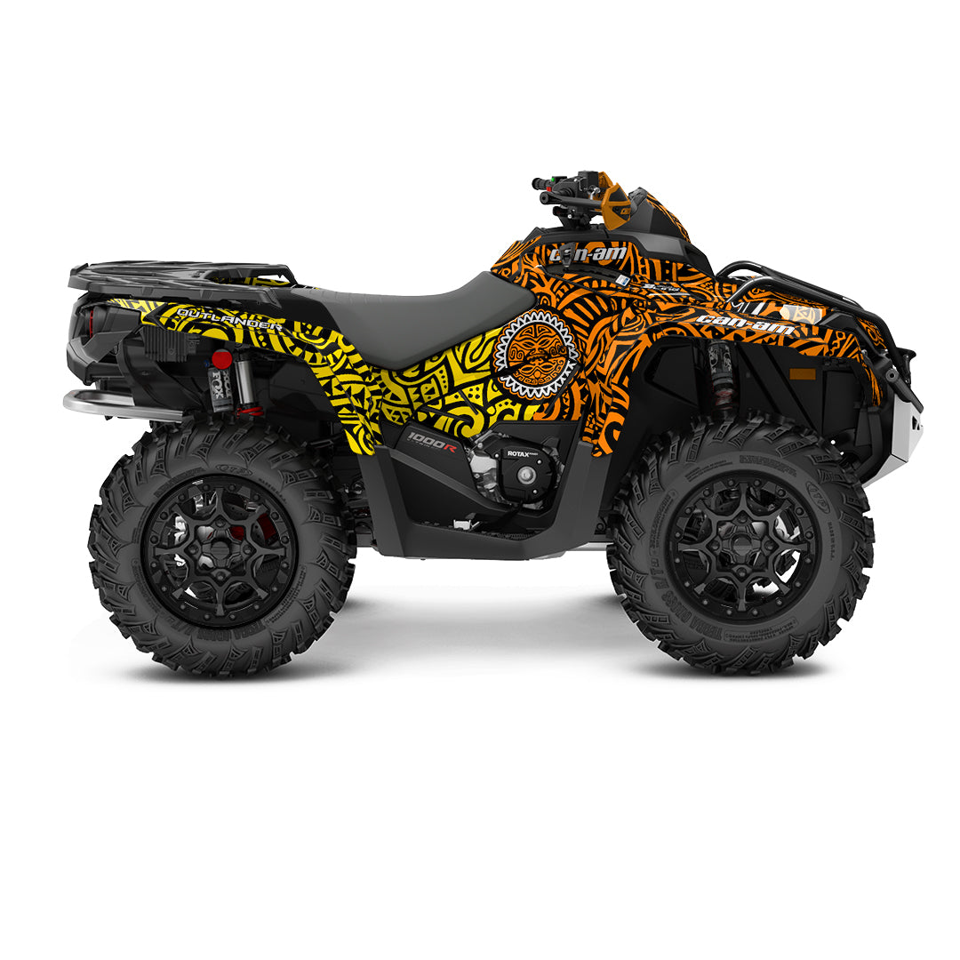 CAN-AM OUTLANDER G2 FULL GRAPHICS KIT "ARTIFACT YELLOW" DESIGN