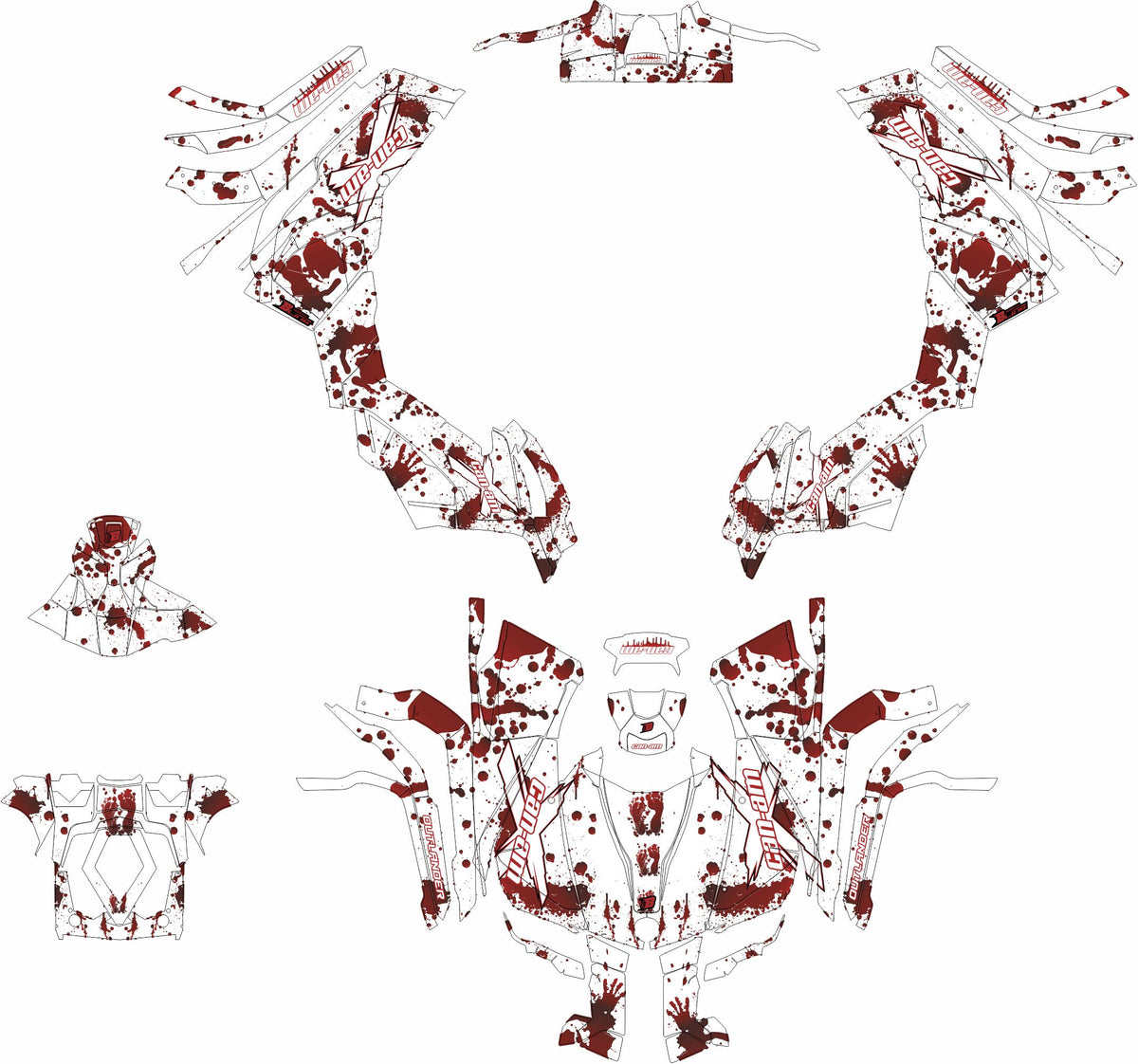 CAN-AM OUTLANDER G2 FULL GRAPHICS KIT "BLOOD" DESIGN