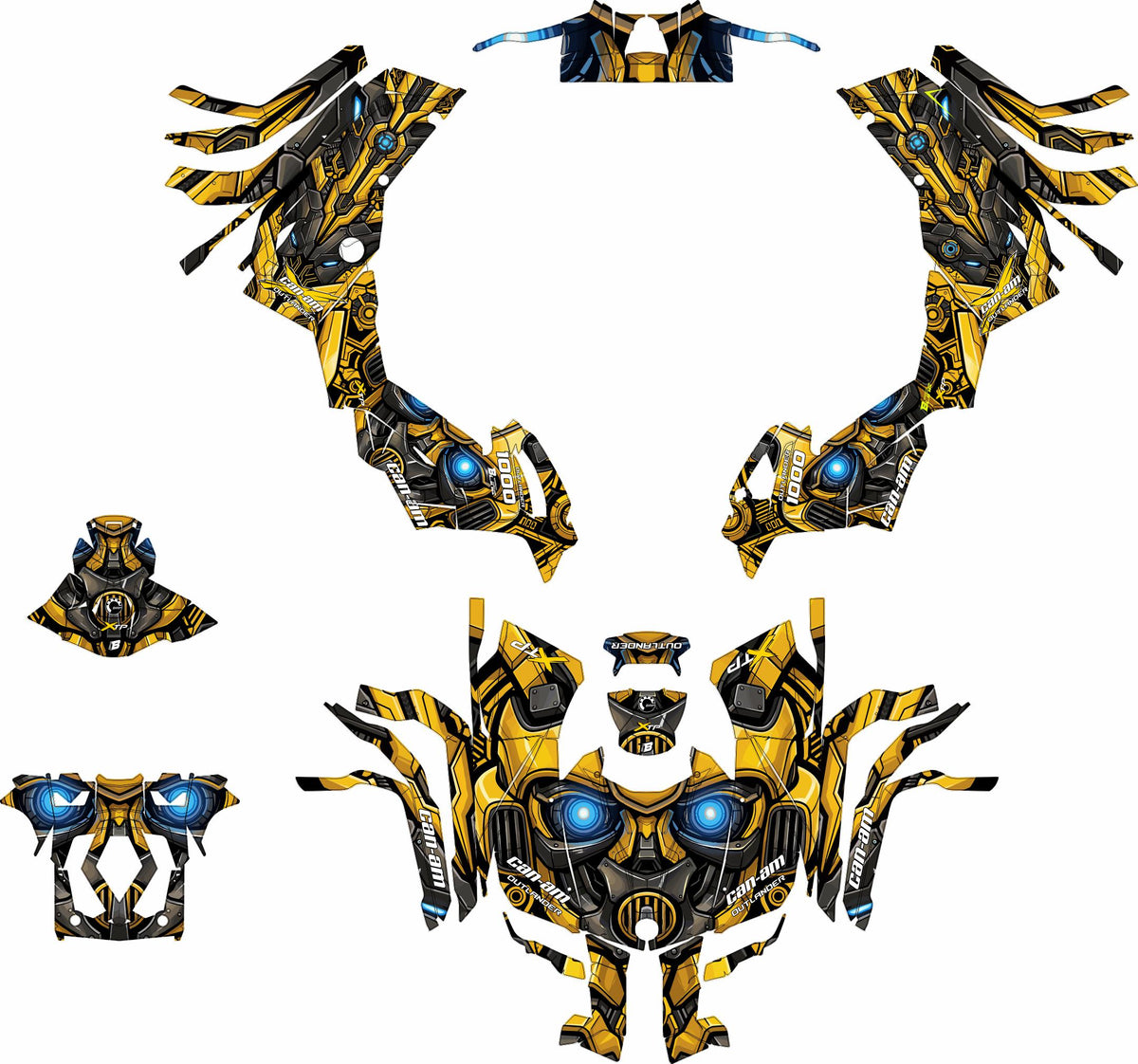 CAN-AM OUTLANDER G2 FULL GRAPHICS KIT "BUMBLEBEE" DESIGN
