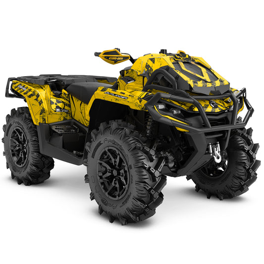 CAN-AM OUTLANDER G2 FULL GRAPHICS KIT "CAUTION" DESIGN