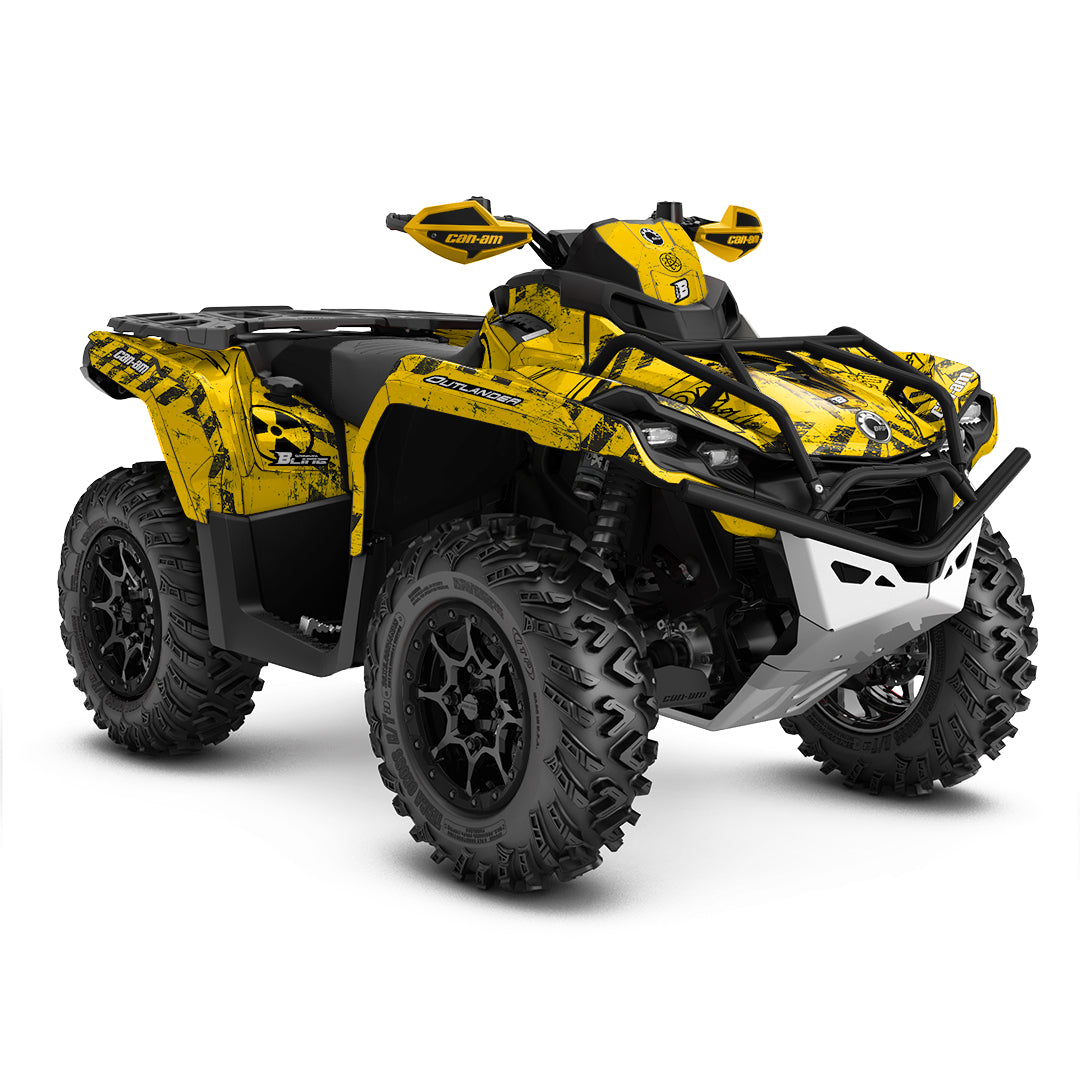 CAN-AM OUTLANDER G2 FULL GRAPHICS KIT "CAUTION" DESIGN