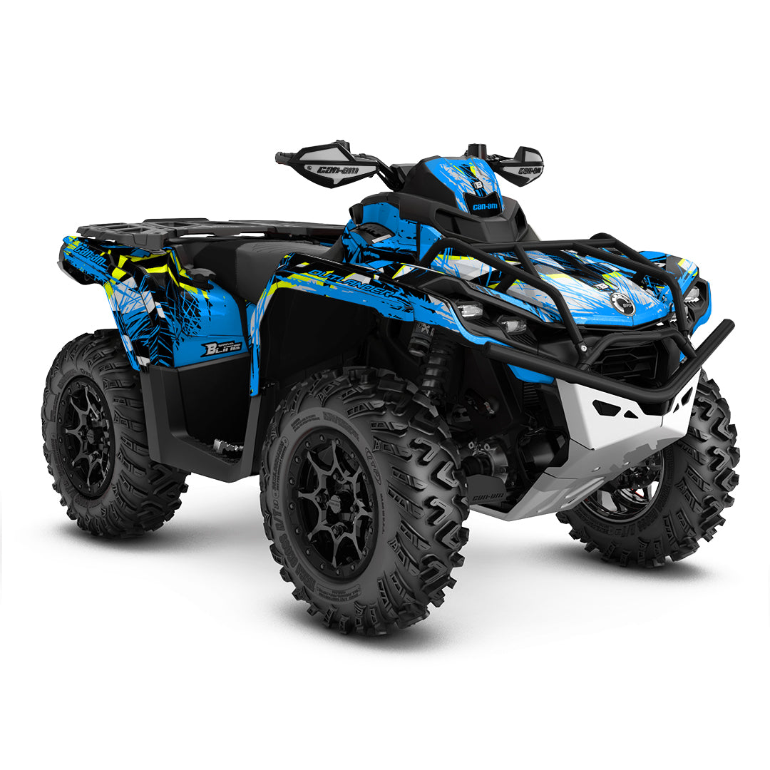 CAN-AM OUTLANDER G2 FULL GRAPHICS KIT "LEAKED BLUE" DESIGN