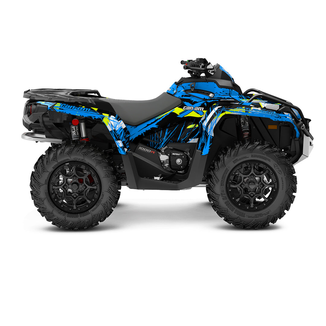 CAN-AM OUTLANDER G2 FULL GRAPHICS KIT "LEAKED BLUE" DESIGN