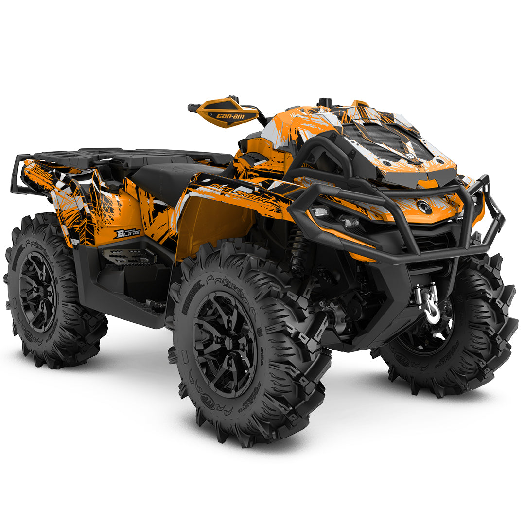 CAN-AM OUTLANDER G2 FULL GRAPHICS KIT "LEAKED ORANGE" DESIGN