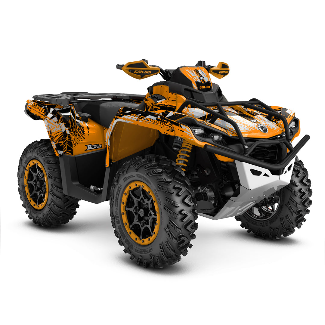CAN-AM OUTLANDER G2 FULL GRAPHICS KIT "LEAKED ORANGE" DESIGN