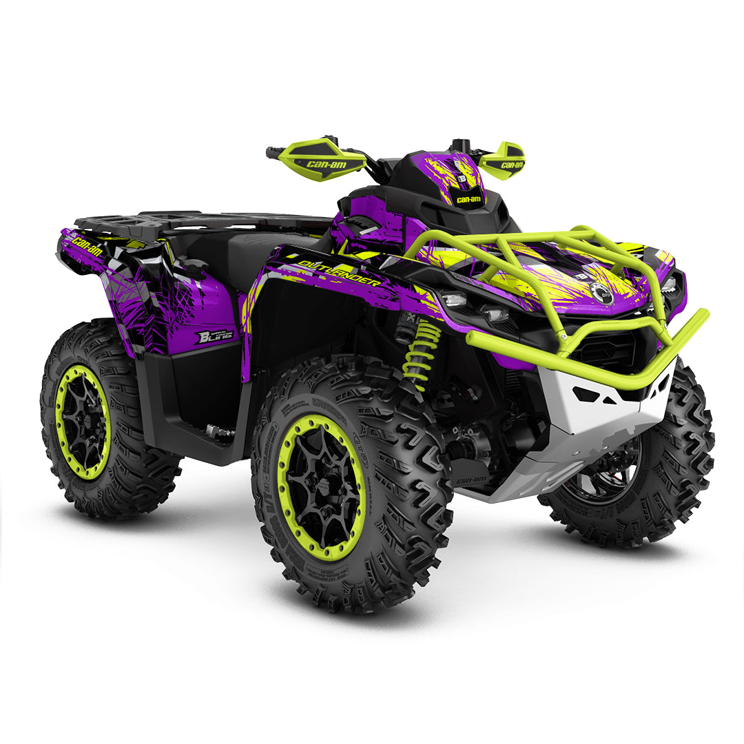 CAN-AM OUTLANDER G2 FULL GRAPHICS KIT "LEAKED PURPLE" DESIGN