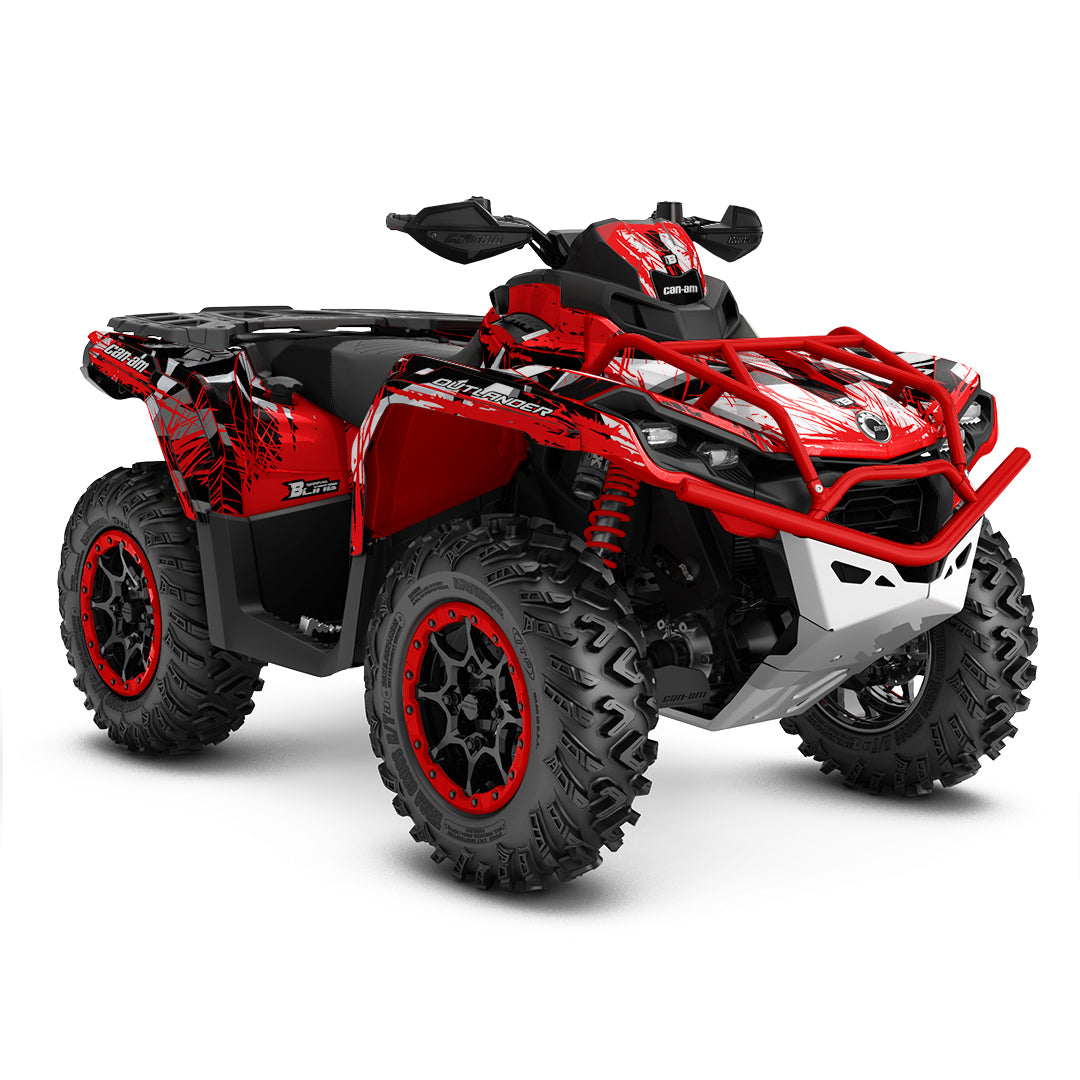 CAN-AM OUTLANDER G2 FULL GRAPHICS KIT "LEAKED RED" DESIGN