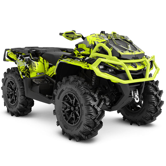 CAN-AM OUTLANDER G2 FULL GRAPHICS KIT "LEAKED FLUO" DESIGN
