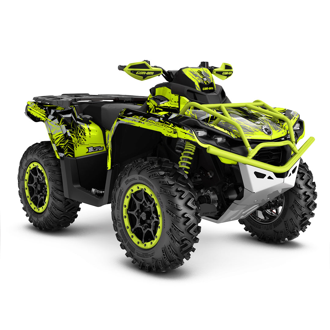 CAN-AM OUTLANDER G2 FULL GRAPHICS KIT "LEAKED FLUO" DESIGN