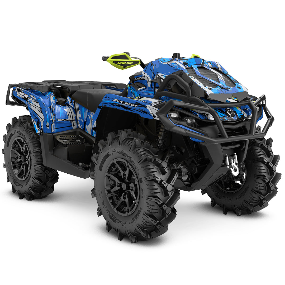 CAN-AM OUTLANDER G2 FULL GRAPHICS KIT "SHADED BLUE" DESIGN
