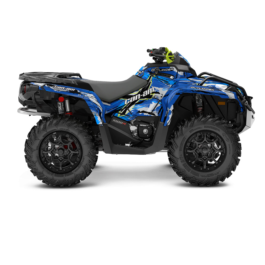 CAN-AM OUTLANDER G2 FULL GRAPHICS KIT "SHADED BLUE" DESIGN
