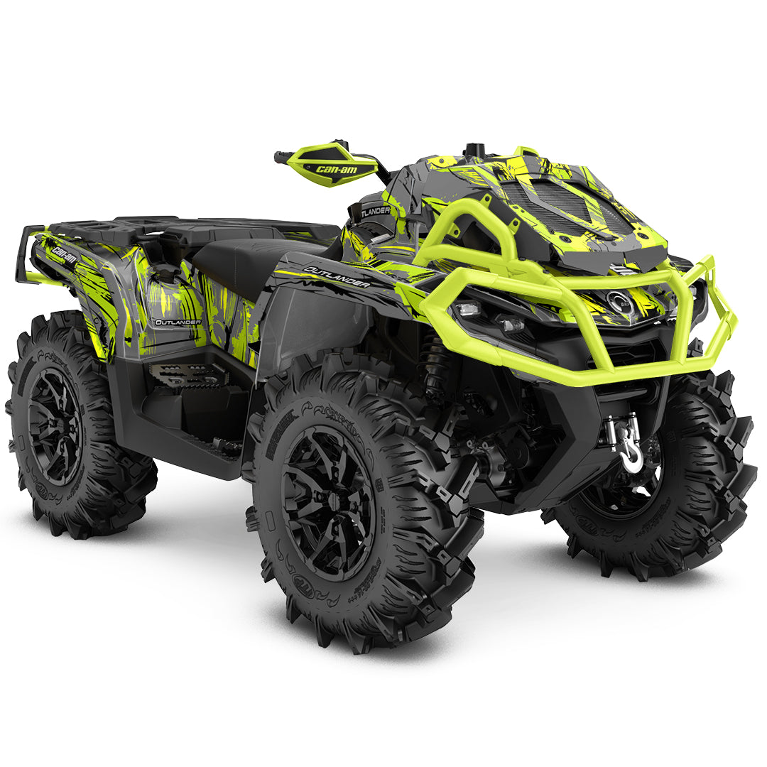 CAN-AM OUTLANDER G2 FULL GRAPHICS KIT "SHADED GREEN" DESIGN
