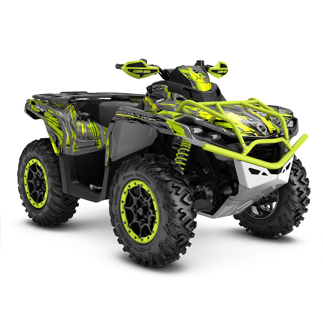 CAN-AM OUTLANDER G2 FULL GRAPHICS KIT "SHADED GREEN" DESIGN