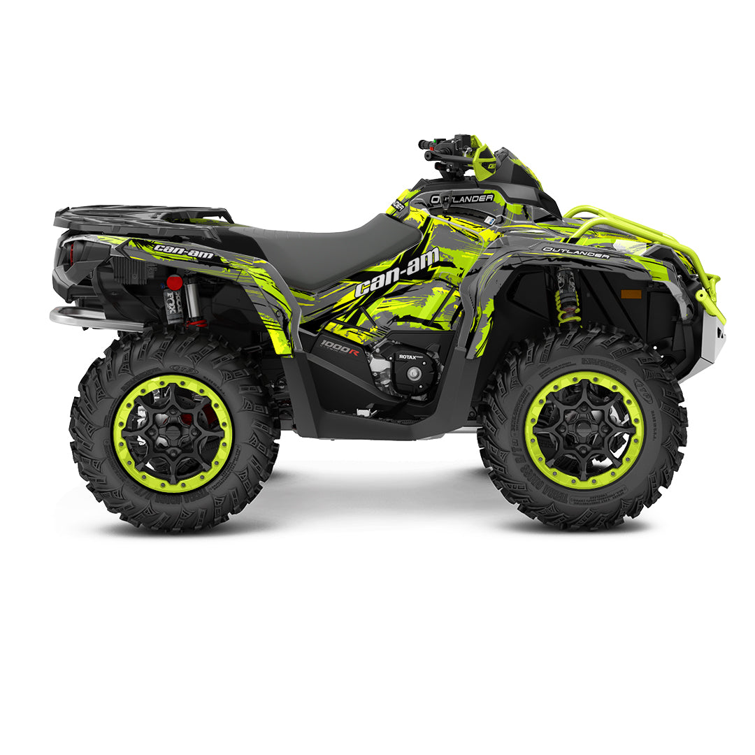 CAN-AM OUTLANDER G2 FULL GRAPHICS KIT "SHADED GREEN" DESIGN
