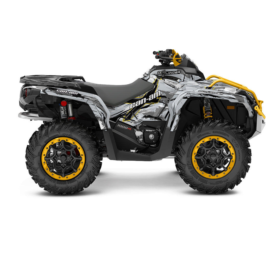 CAN-AM OUTLANDER G2 FULL GRAPHICS KIT "SHADED GREY" DESIGN