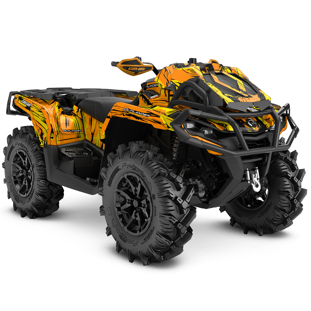 CAN-AM OUTLANDER G2 FULL GRAPHICS KIT "SHADED ORANGE" DESIGN