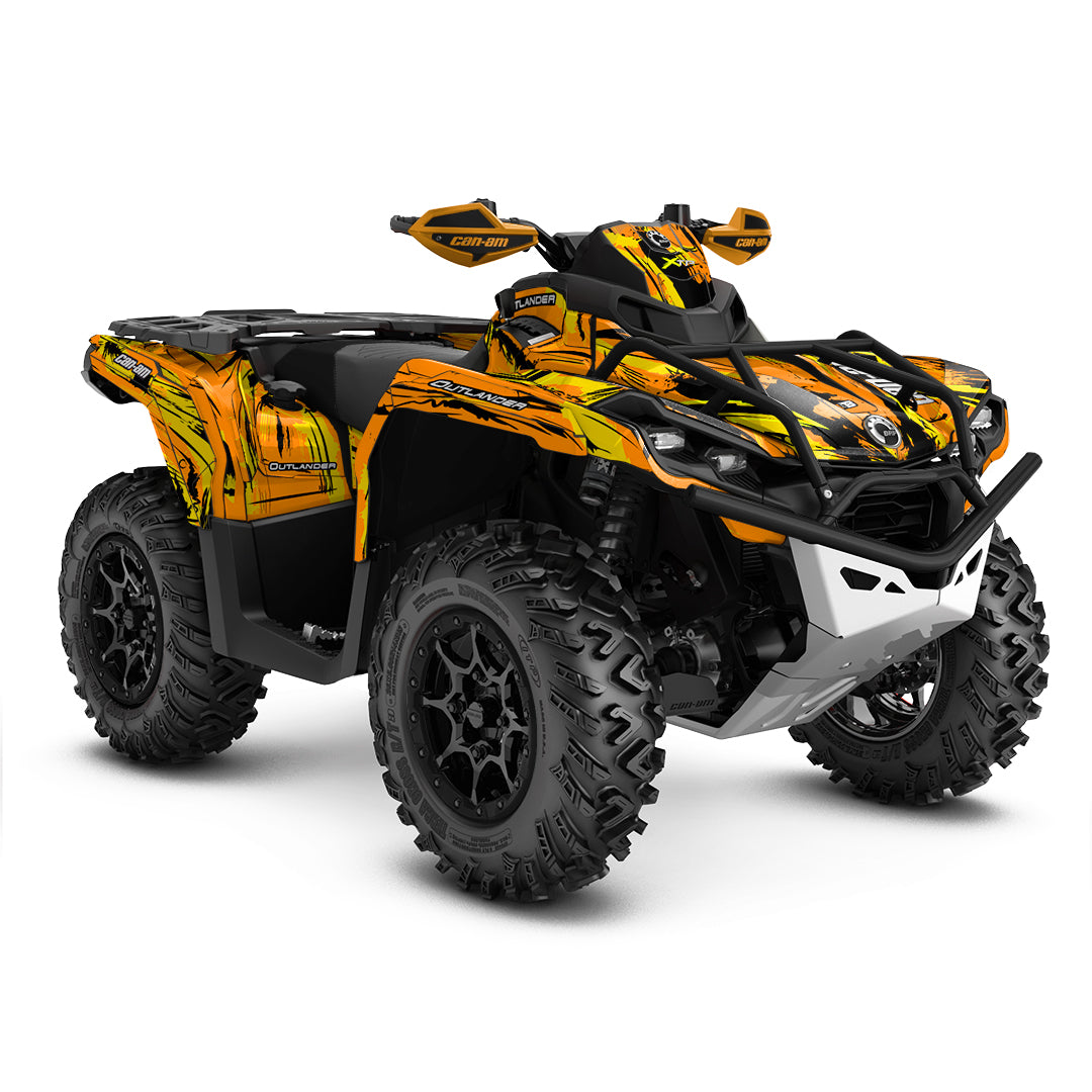 CAN-AM OUTLANDER G2 FULL GRAPHICS KIT "SHADED ORANGE" DESIGN