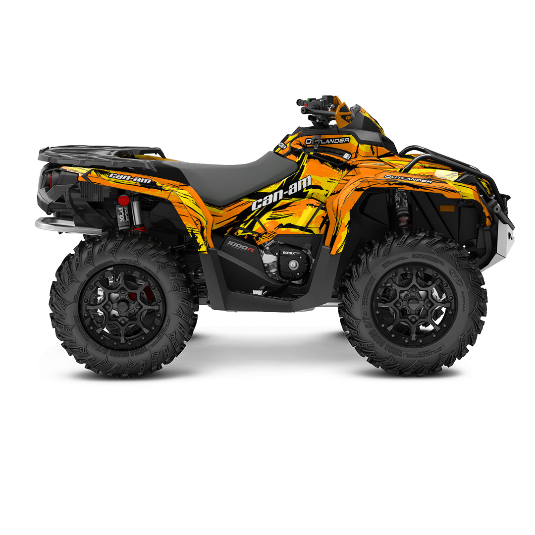 CAN-AM OUTLANDER G2 FULL GRAPHICS KIT "SHADED ORANGE" DESIGN