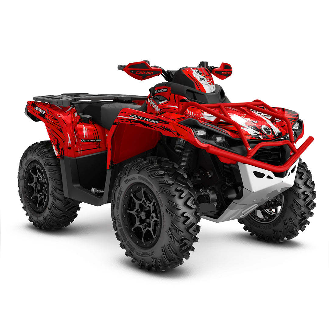 CAN-AM OUTLANDER G2 FULL GRAPHICS KIT "SHADED RED" DESIGN