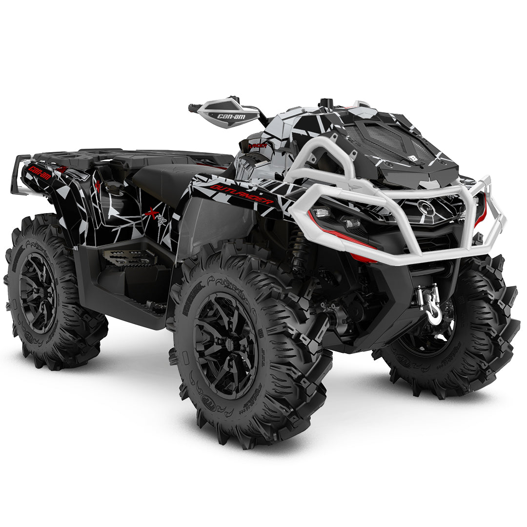 CAN-AM OUTLANDER G2 FULL GRAPHICS KIT "TRINGLED GREY" DESIGN