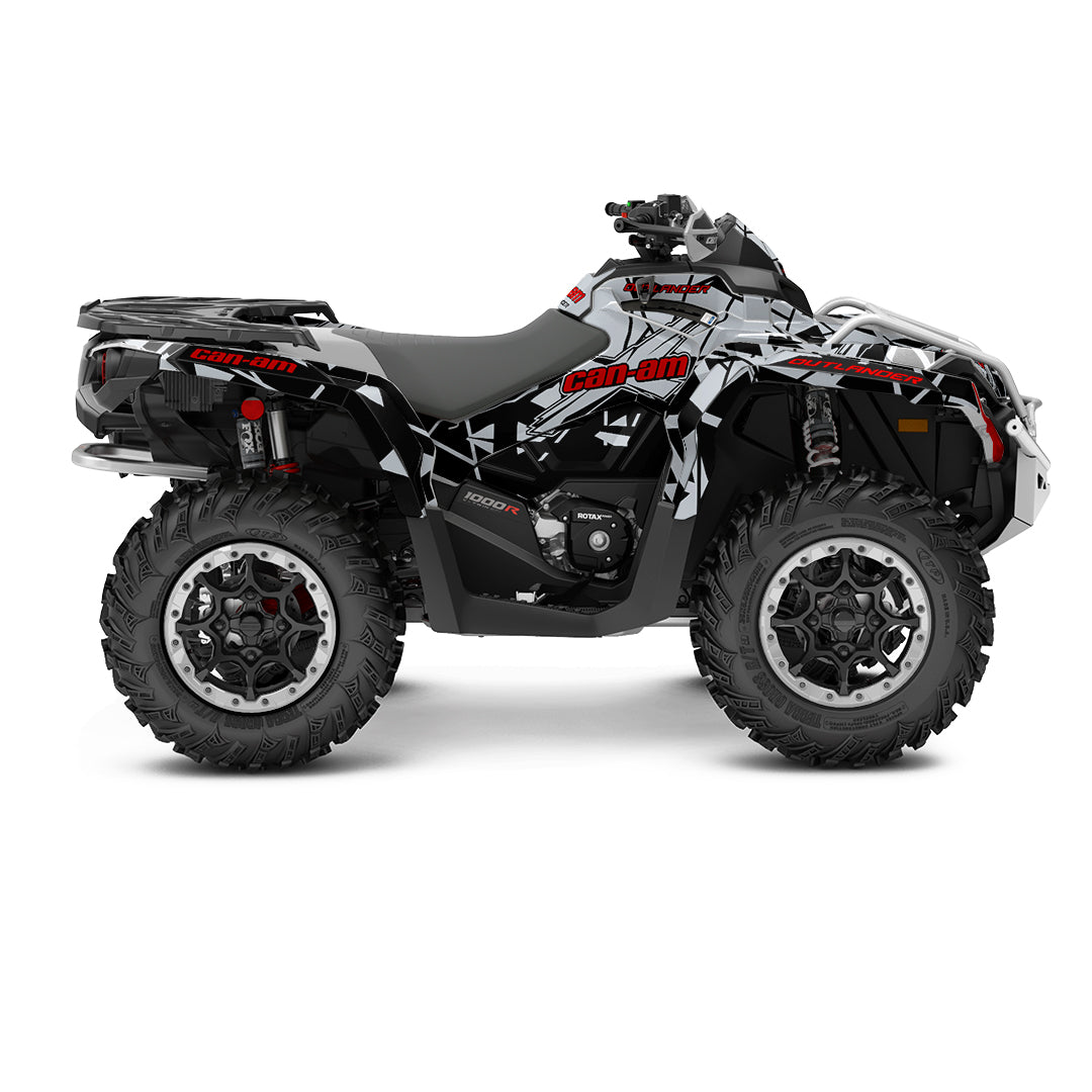 CAN-AM OUTLANDER G2 FULL GRAPHICS KIT "TRINGLED GREY" DESIGN