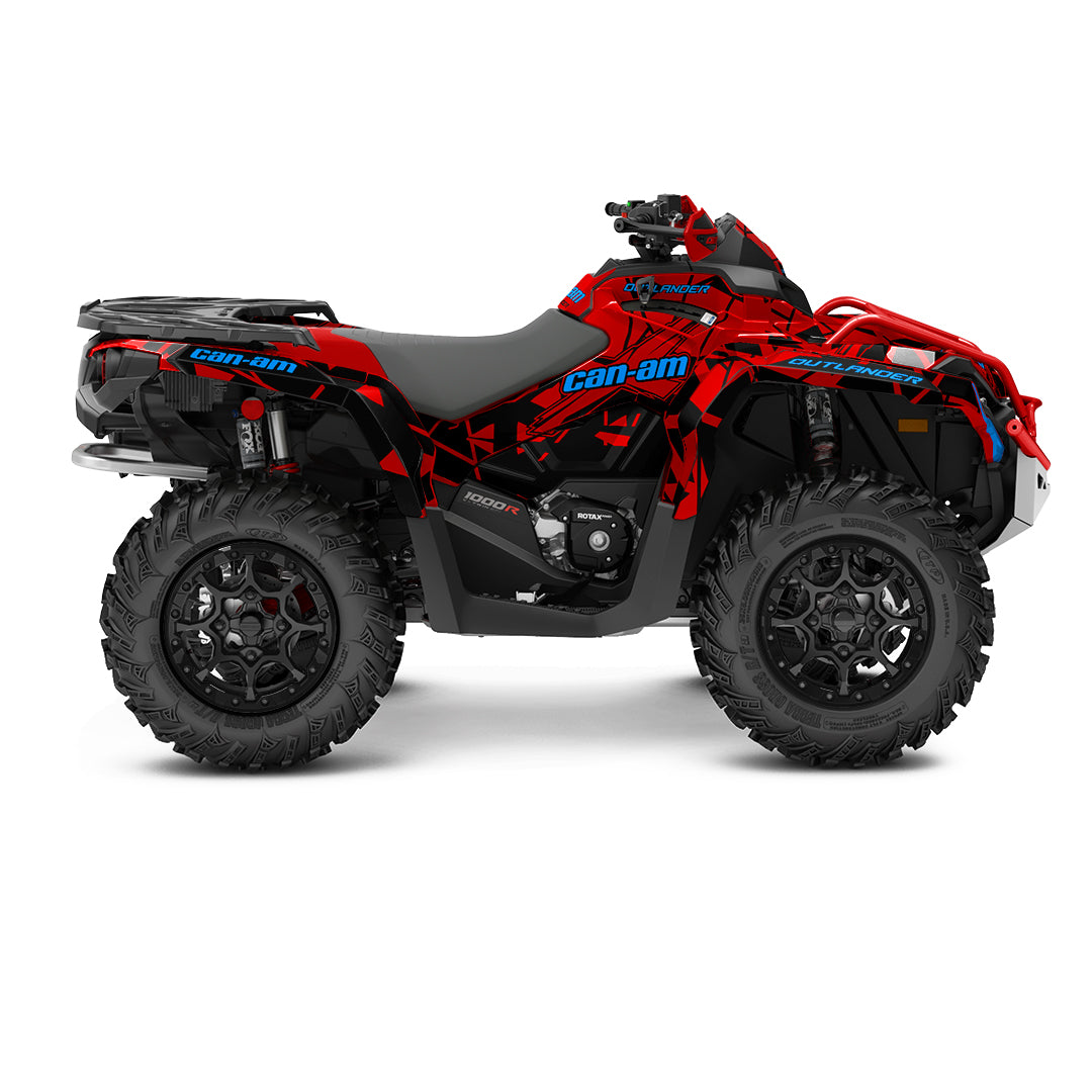 CAN-AM OUTLANDER G2 FULL GRAPHICS KIT "TRINGLED RED" DESIGN