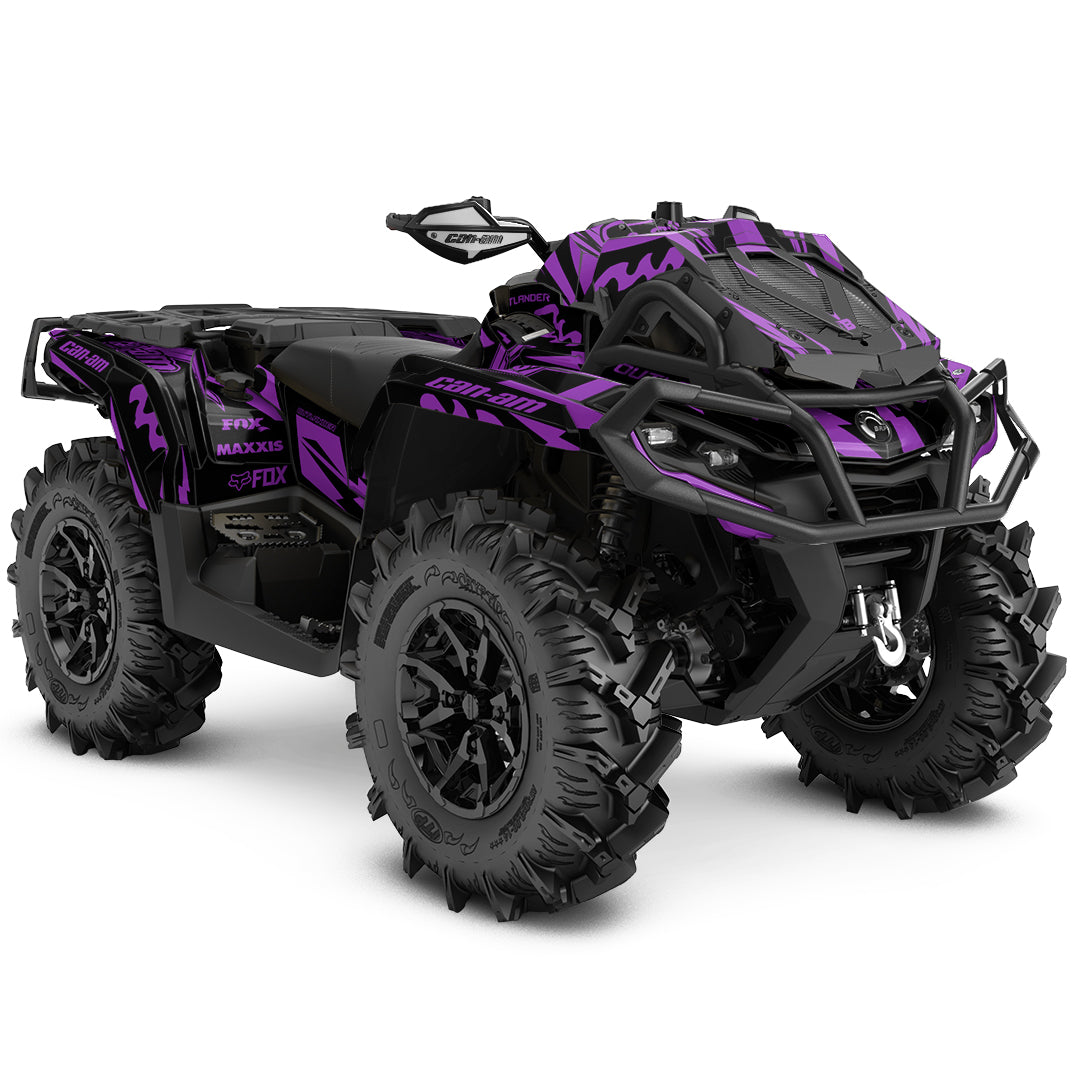 CAN-AM OUTLANDER G2 FULL GRAPHICS KIT "FORGED PURPLE" DESIGN