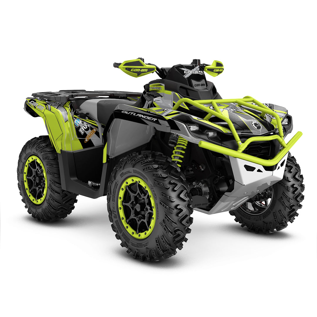 CAN-AM OUTLANDER G2 FULL GRAPHICS KIT "PURE LIME" DESIGN