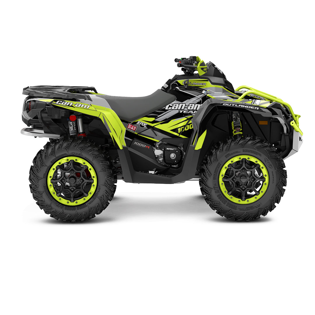 CAN-AM OUTLANDER G2 FULL GRAPHICS KIT "PURE LIME" DESIGN