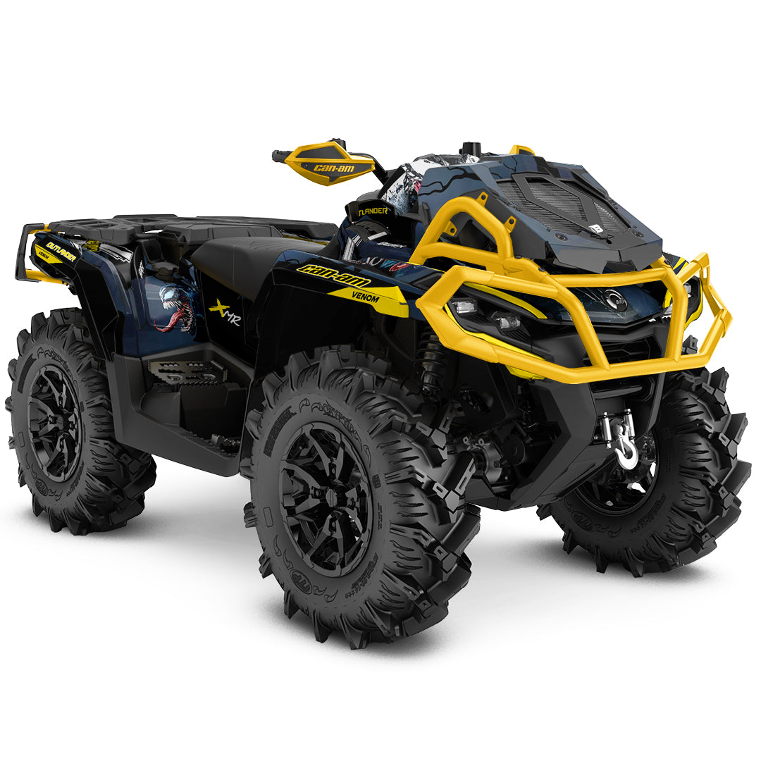 CAN-AM OUTLANDER G2 FULL GRAPHICS KIT "VENOMED YELLOW" DESIGN