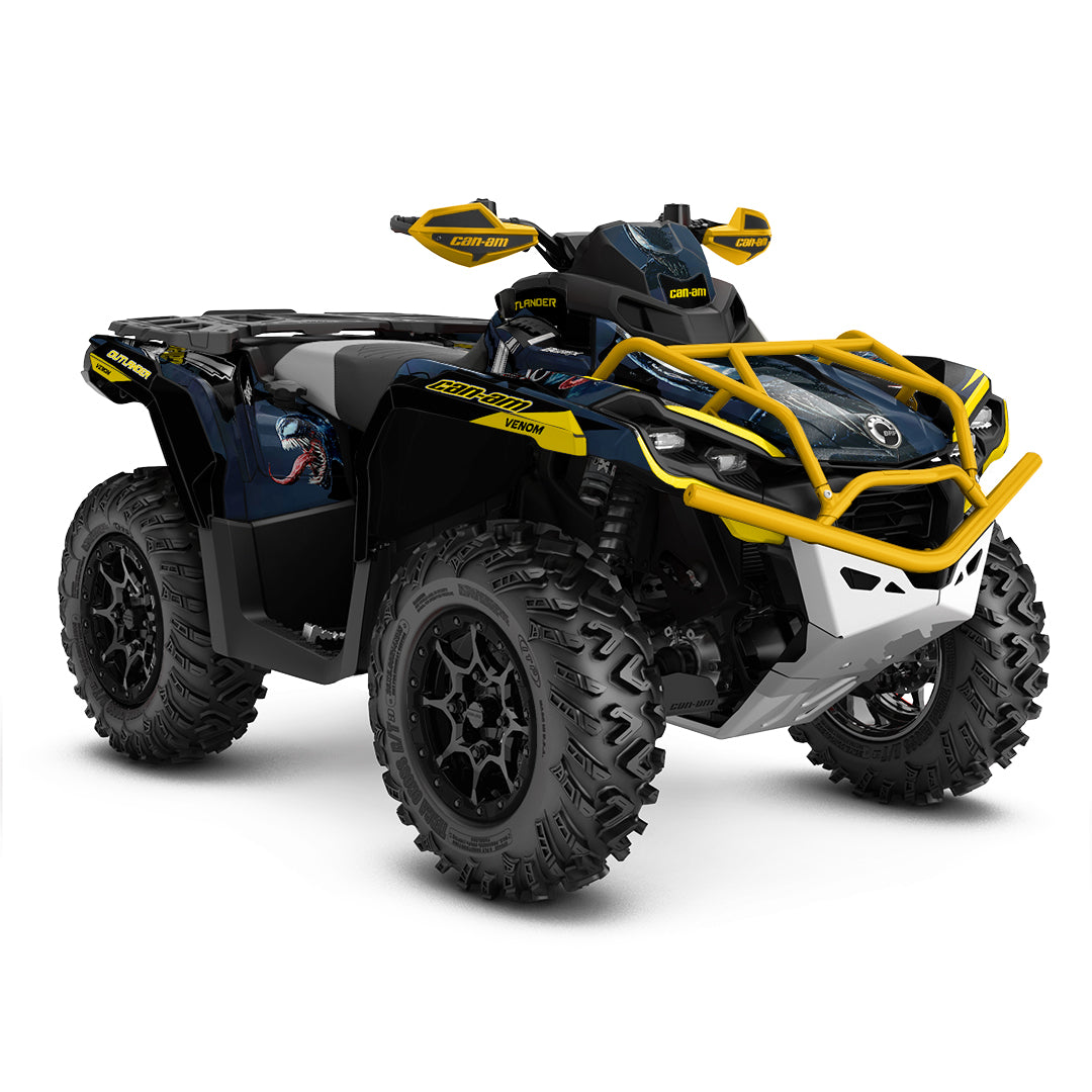 CAN-AM OUTLANDER G2 FULL GRAPHICS KIT "VENOMED YELLOW" DESIGN
