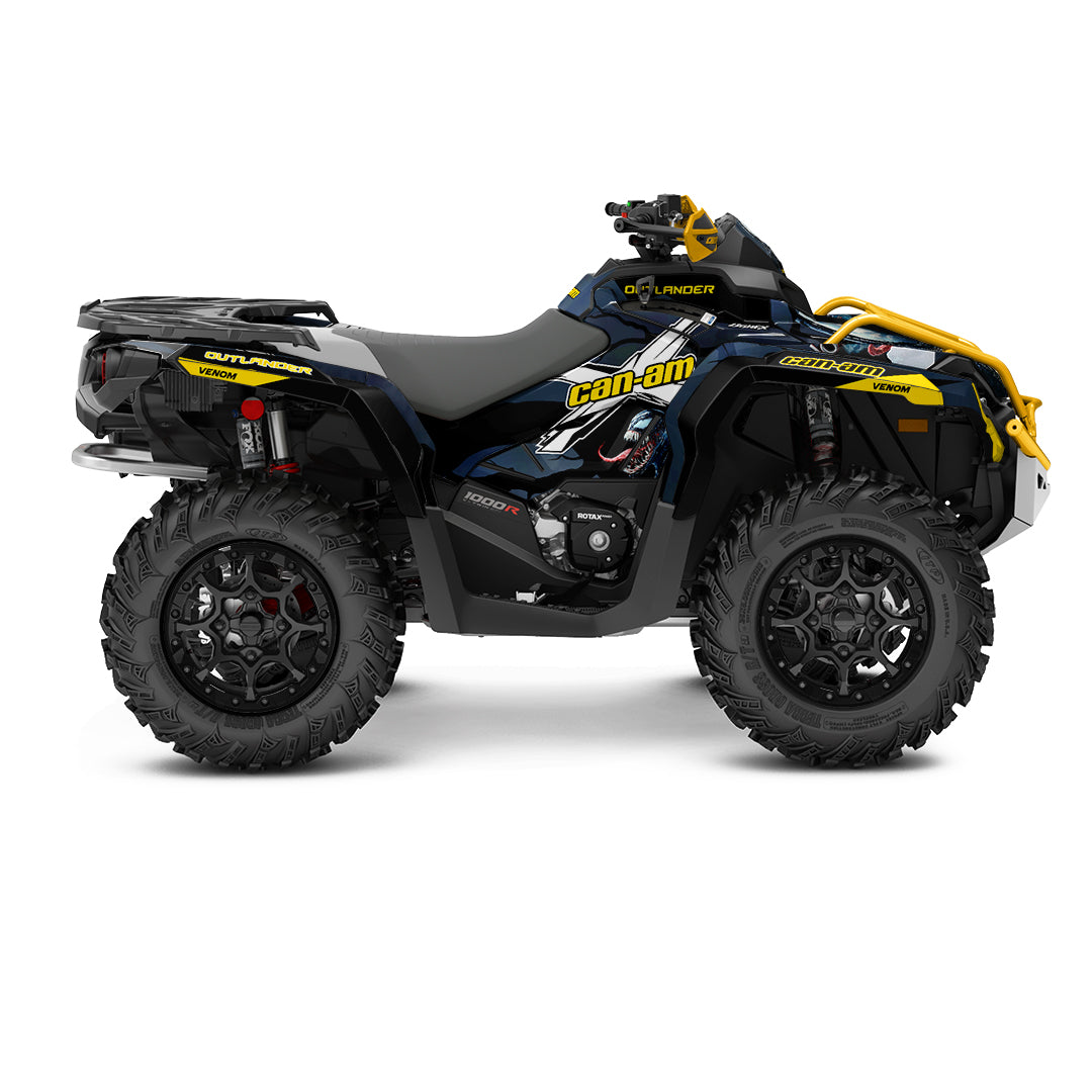 CAN-AM OUTLANDER G2 FULL GRAPHICS KIT "VENOMED YELLOW" DESIGN