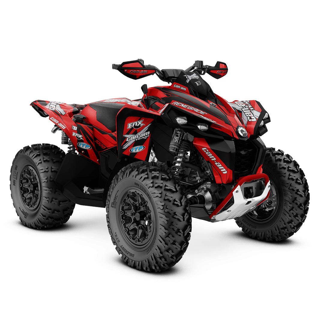 CAN-AM RENEGADE G1 G2 FULL GRAPHICS KIT "PURE RED" DESIGN