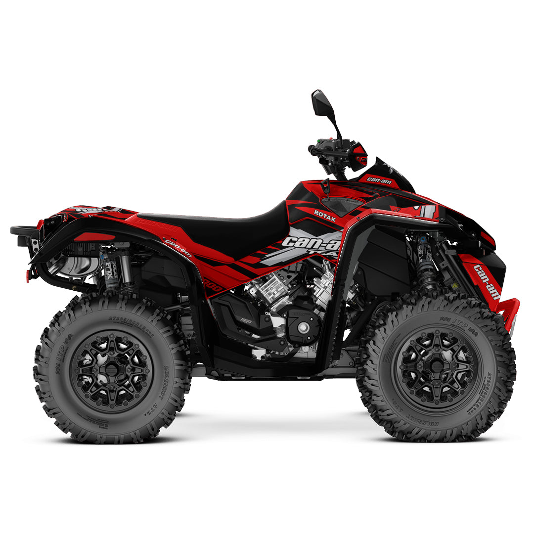 CAN-AM RENEGADE G1 G2 FULL GRAPHICS KIT "PURE RED" DESIGN