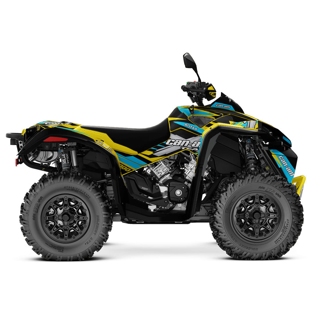CAN-AM RENEGADE G1 G2 FULL GRAPHICS KIT "PURE YELLOW" DESIGN