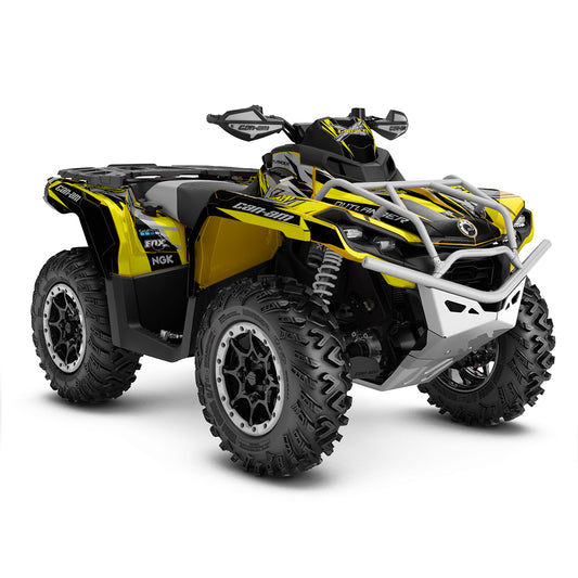 CAN-AM OUTLANDER G2 FULL GRAPHICS KIT "ACTION YELLOW" DESIGN