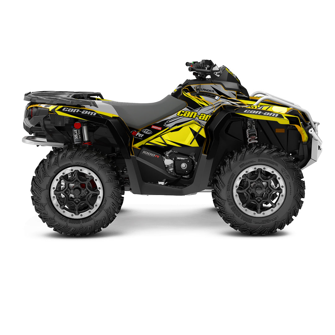 CAN-AM OUTLANDER G2 FULL GRAPHICS KIT "ACTION YELLOW" DESIGN