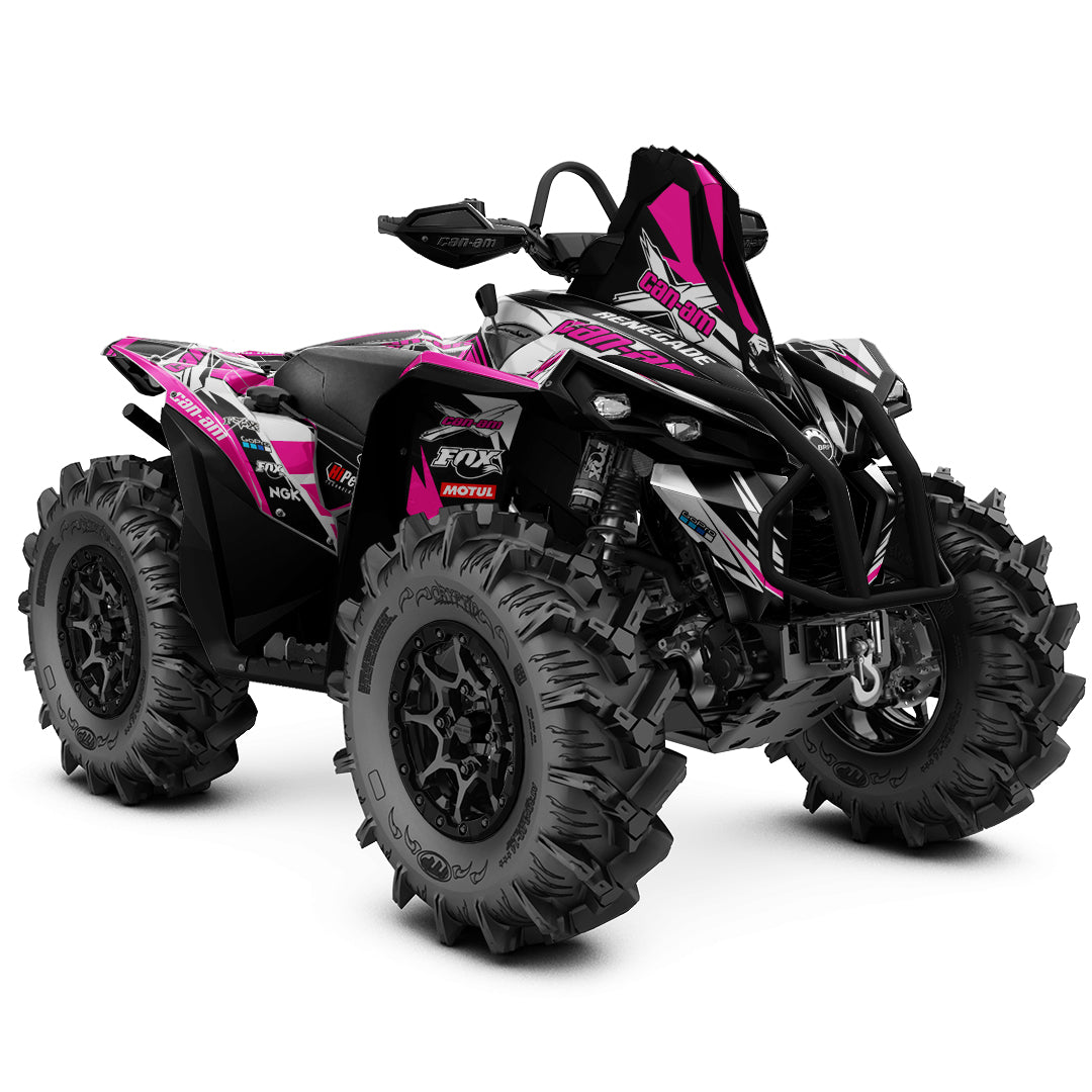 CAN-AM RENEGADE G1 G2 FULL GRAPHICS KIT "ACTION PINK" DESIGN