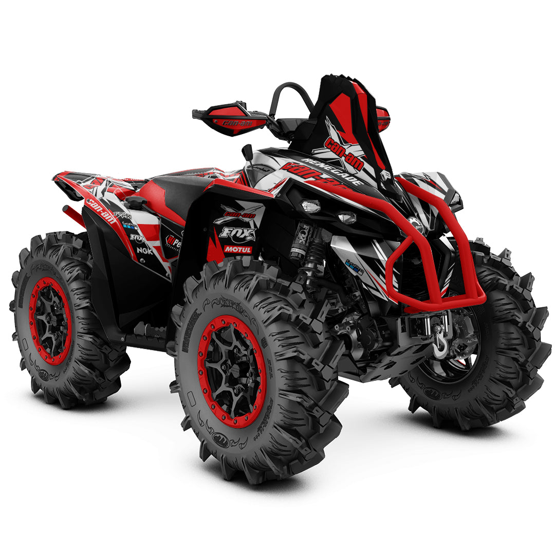 CAN-AM RENEGADE G1 G2 FULL GRAPHICS KIT "ACTION RED" DESIGN