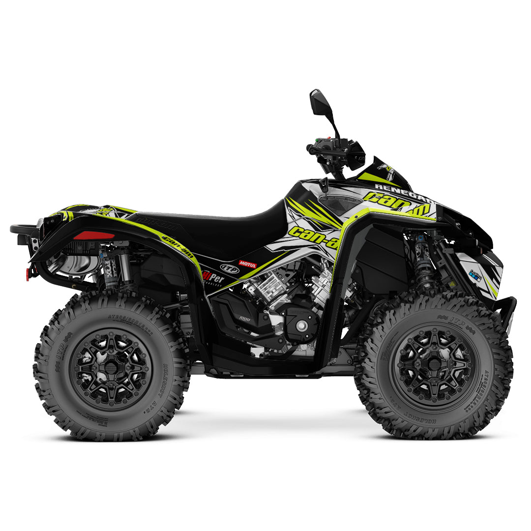 CAN-AM RENEGADE G1 G2 FULL GRAPHICS KIT "ACTION LIME" DESIGN