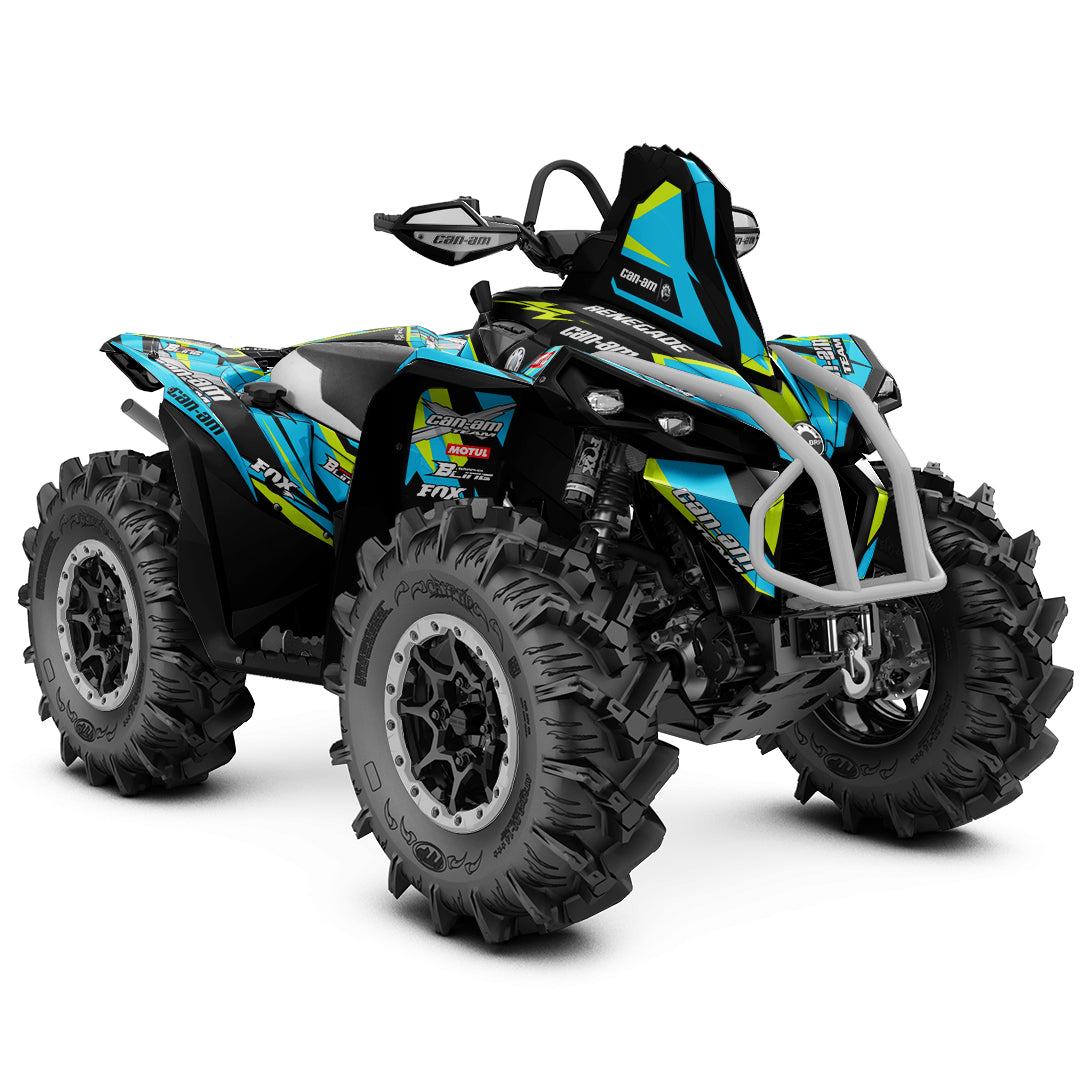 CAN-AM RENEGADE G1 G2 FULL GRAPHICS KIT "ATTACK BLUE" DESIGN