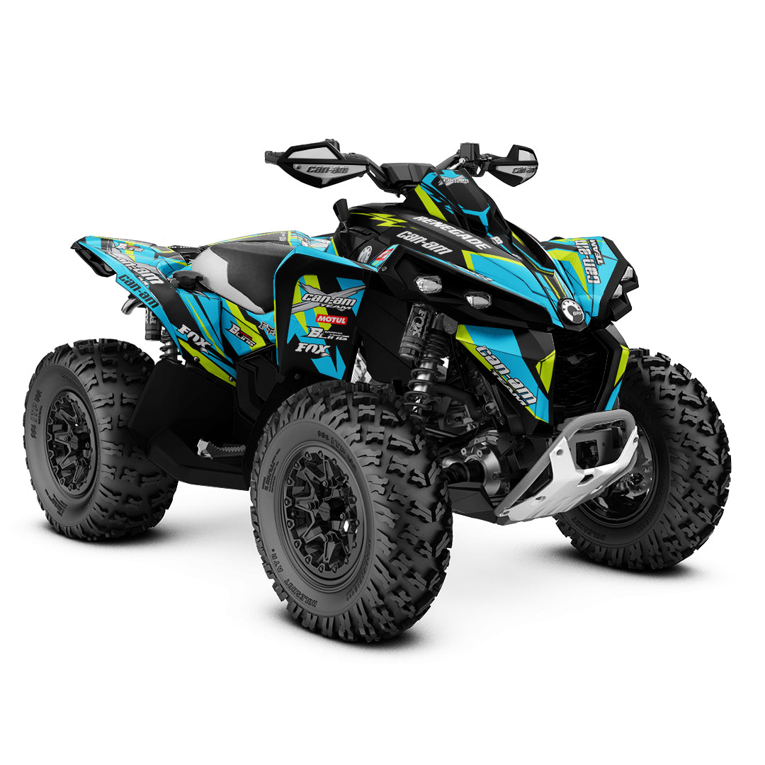 CAN-AM RENEGADE G1 G2 FULL GRAPHICS KIT "ATTACK BLUE" DESIGN