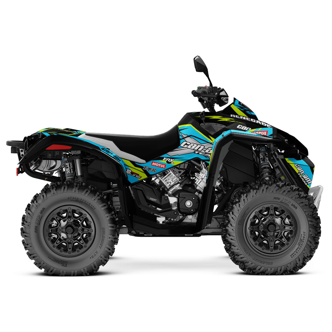 CAN-AM RENEGADE G1 G2 FULL GRAPHICS KIT "ATTACK BLUE" DESIGN